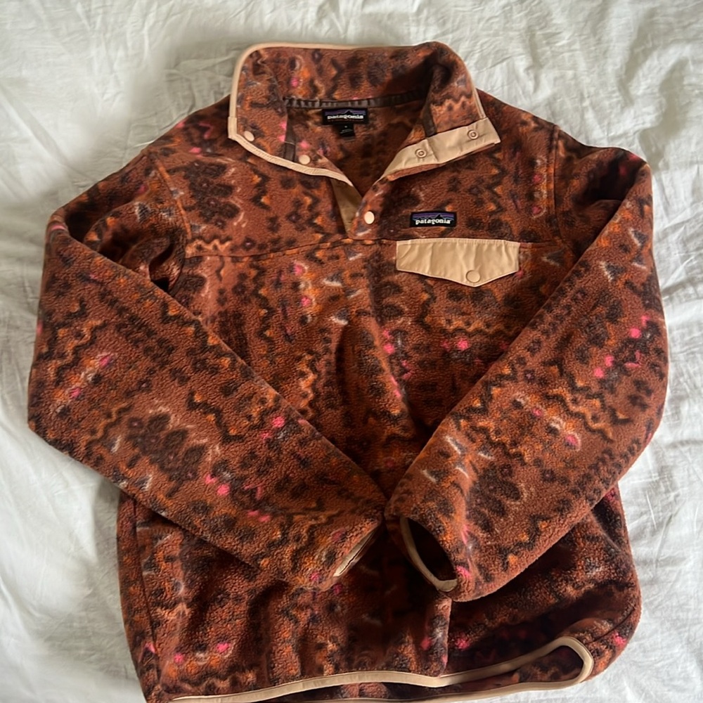Patagonia Brown Patterned Fleece Vest